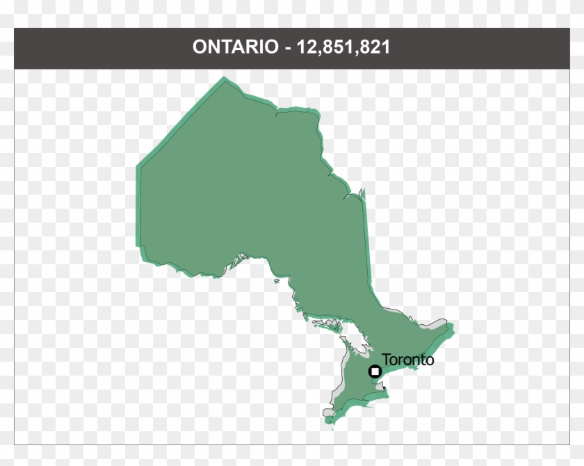 Population Of Ontario - Cartoon Map Of Ontario Clipart #5419561