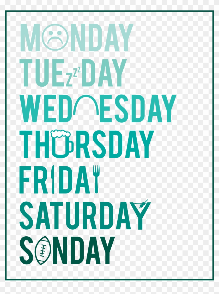 Day Of The Week Png - All The Days In A Week Clipart #5419655