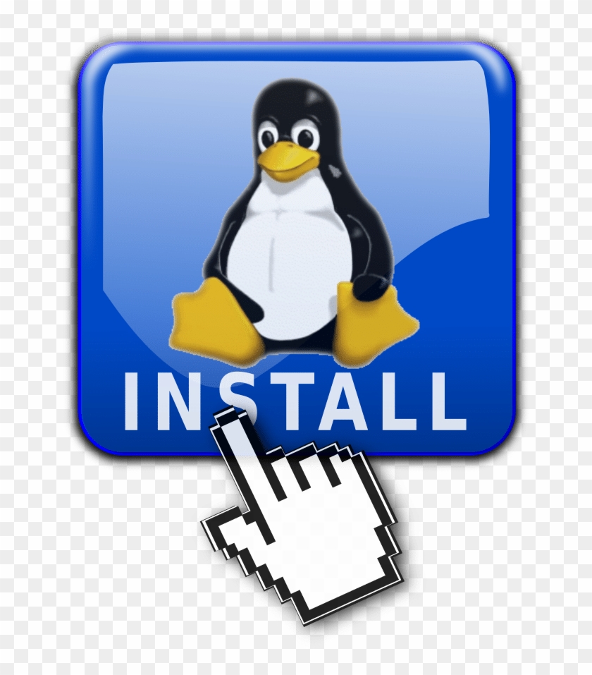 Install Cafe Logo - Linux Penguin Clipart #5420482