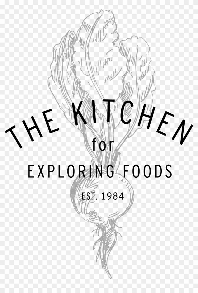 Kfef Logo With Radish Black No Background - Kitchen For Exploring Foods Logo Clipart #5420731