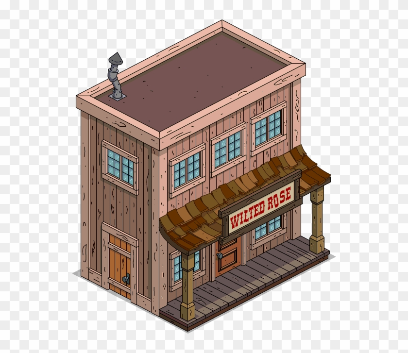 Wilted Rose - Log Cabin Clipart