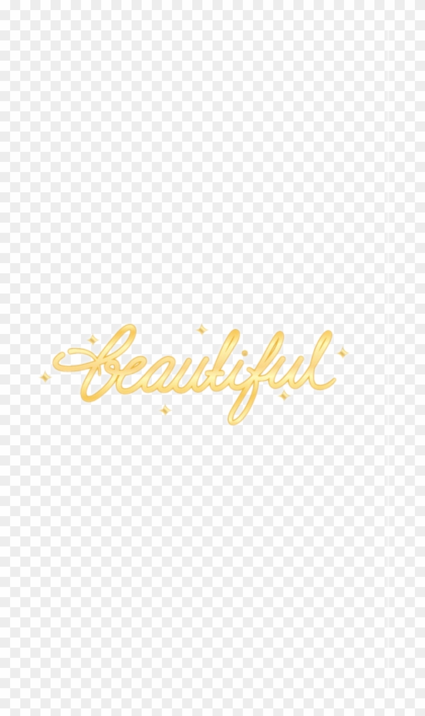 #beautiful #gold #golden #text #tumblr #snap #snapchat - Calligraphy Clipart #5422907