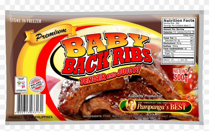 Baby Back Ribs 500g - Convenience Food Clipart #5423104