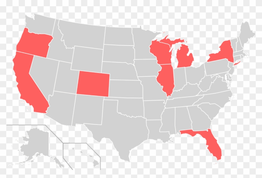 Home States Of Socialist Party Of The United States - Animated Map Of Us Clipart #5423288