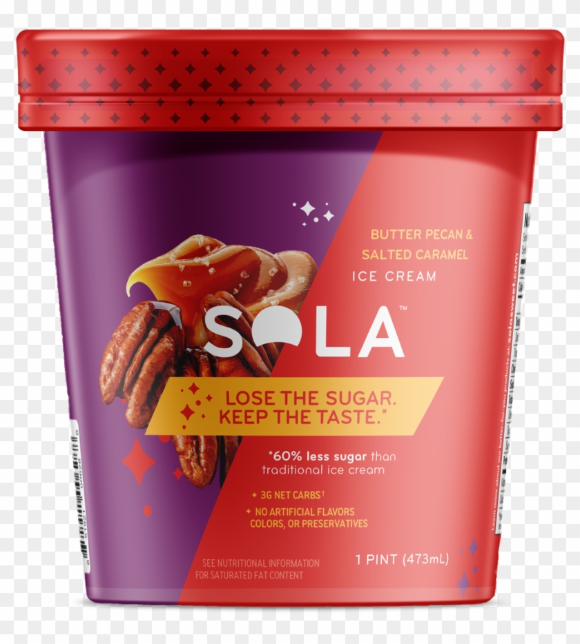 Sola, Butter Pecan Salted Caramel Ice Cream - Chocolate Clipart