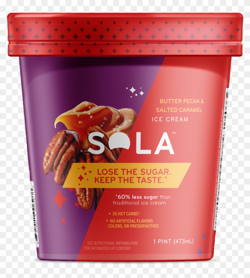 Sola, Butter Pecan Salted Caramel Ice Cream - Chocolate Clipart #5423294