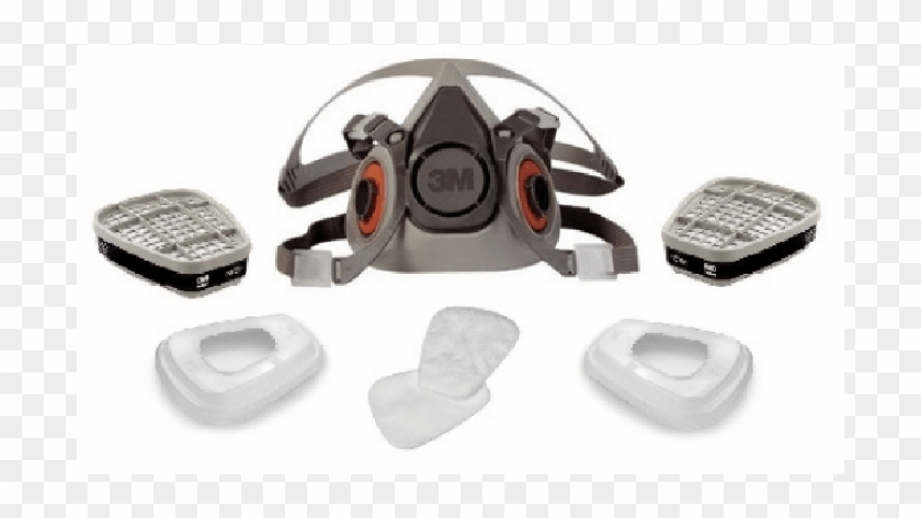 3m Half Face Mask With Cartridge And Pre Filter 6000 - 3m 6000 Half Face Respirator Clipart