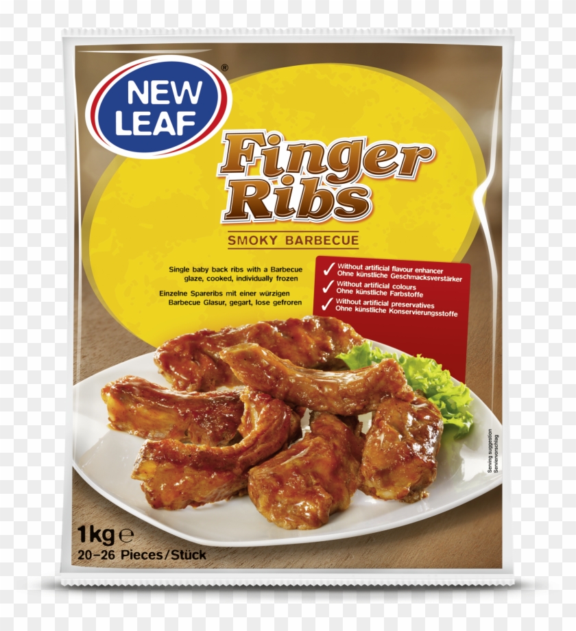 New Leaf Finger Ribs Smokey Bbq - Convenience Food Clipart #5423383