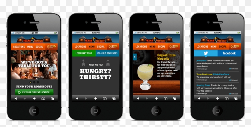 Texas Roadhouse Mobile Application - Iphone Clipart #5423706