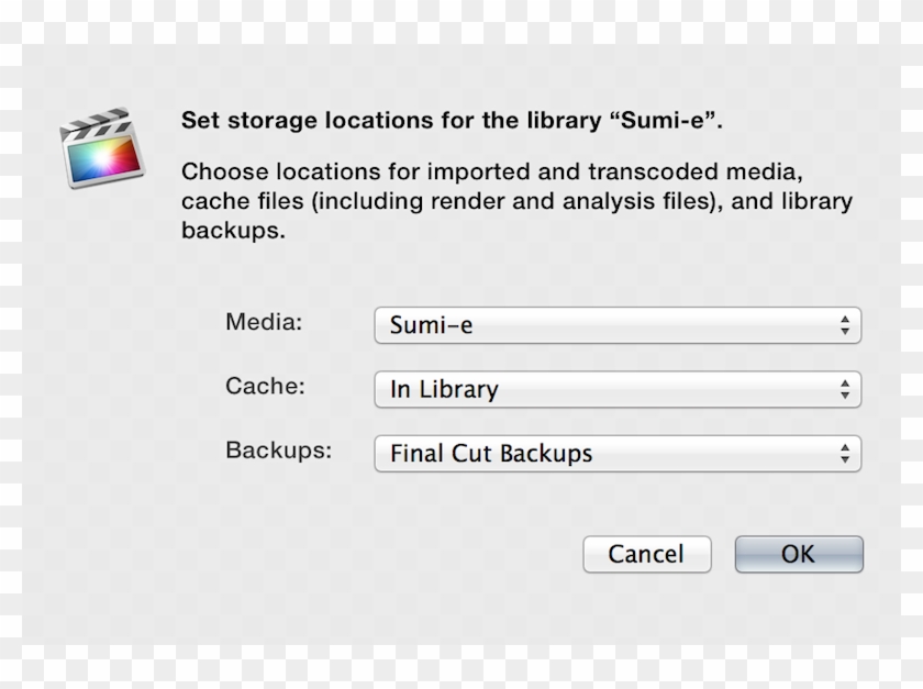 In Library Properties When You Click The Modify Settings - Final Cut Pro Clipart