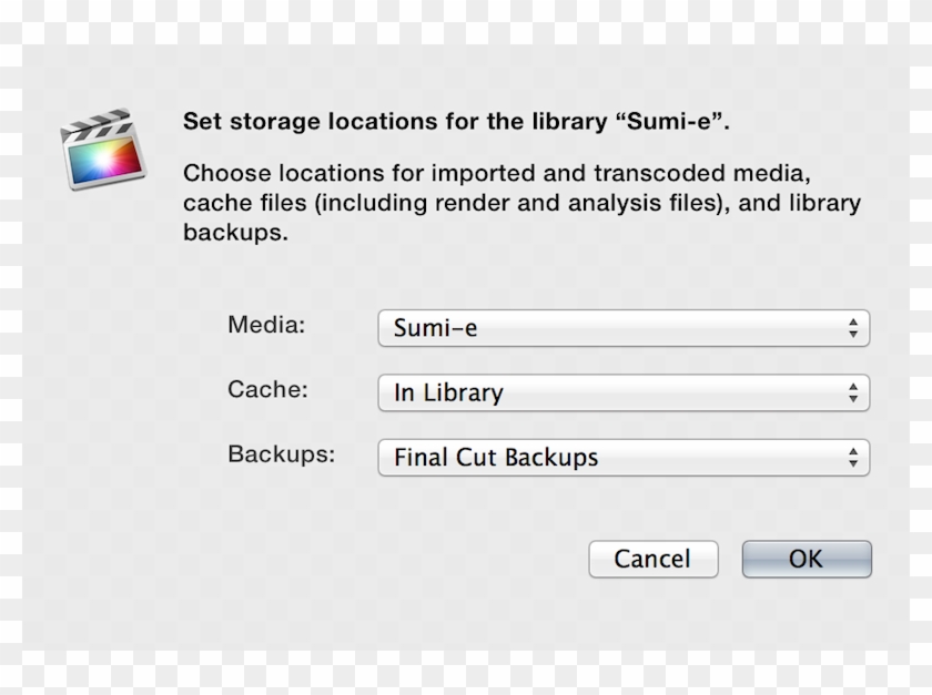 In Library Properties When You Click The Modify Settings - Final Cut Pro Clipart #5424780