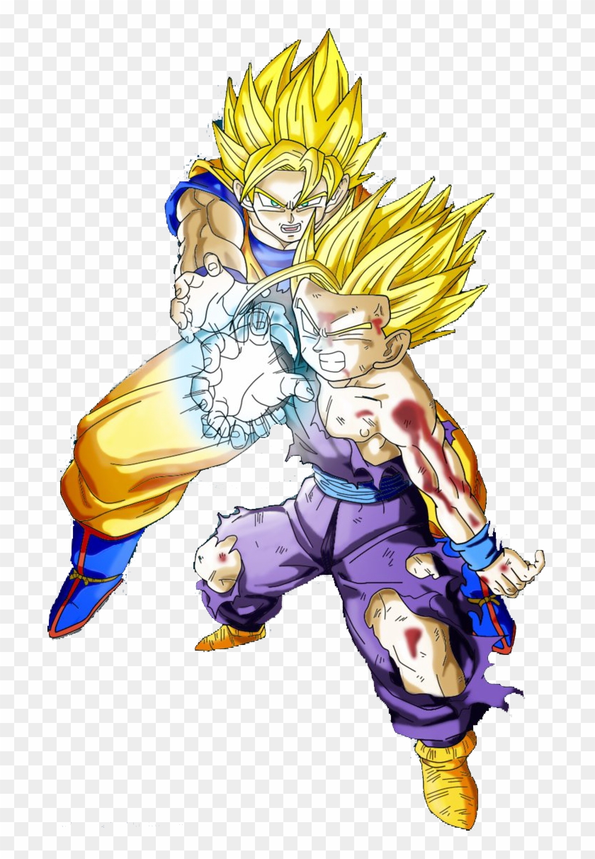 Kamehameha Transparent Gohan - Goku E Gohan Vs Cell Clipart #5426708