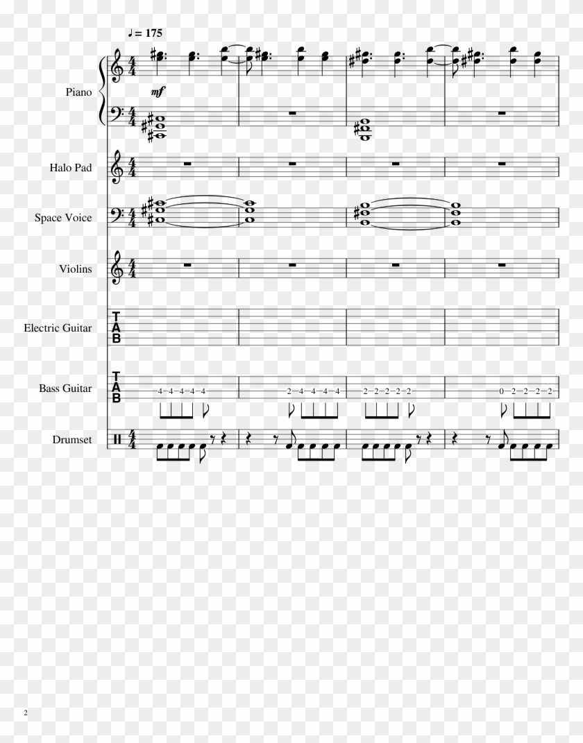 Gohan's Anger Sheet Music Composed By Bruce Faulconer - Sheet Music Clipart #5427012