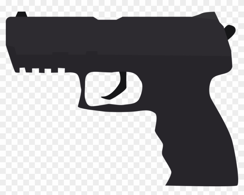 Pistol Crime Weapon Criminal Case Offence Free - Pistol Silhouette Clipart