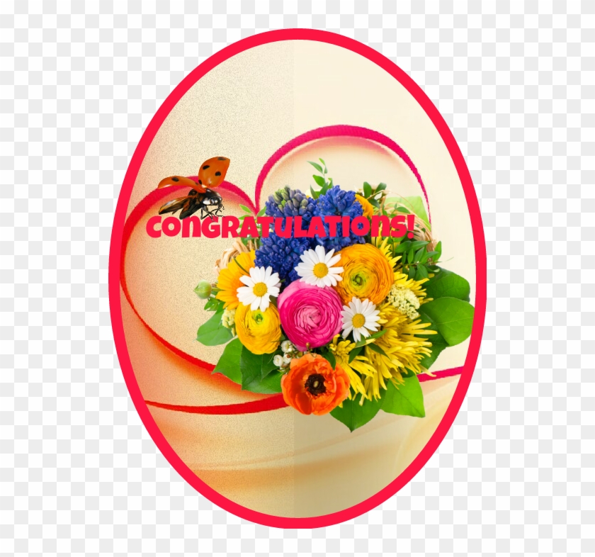 Congratulations Sticker - Flower Clipart Transparent Background - Png Download #5428841