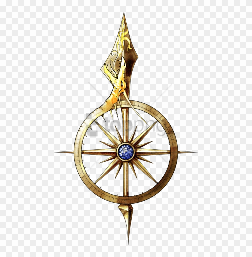 Free Png Compass Png Png Images Transparent - Map Compass Fantasy Clipart #5428877