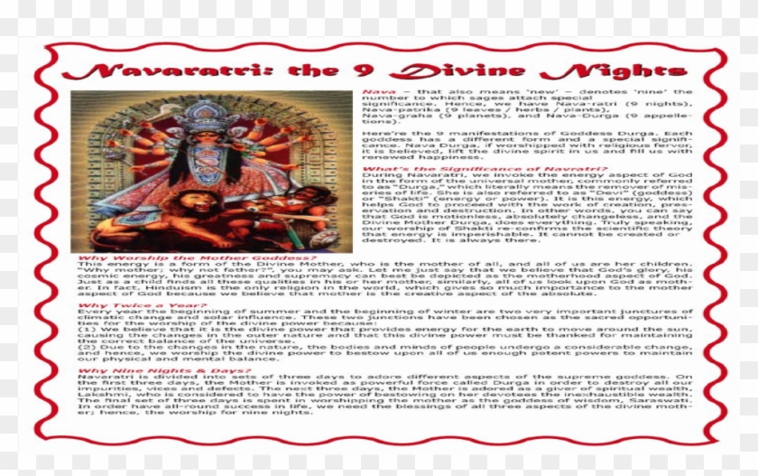 Significance Of Navratri Clipart
