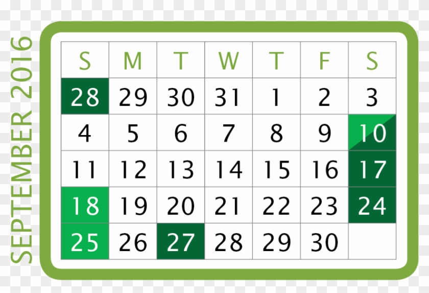 Pats-s Football Calender Setember - 2010 Calendar Clipart