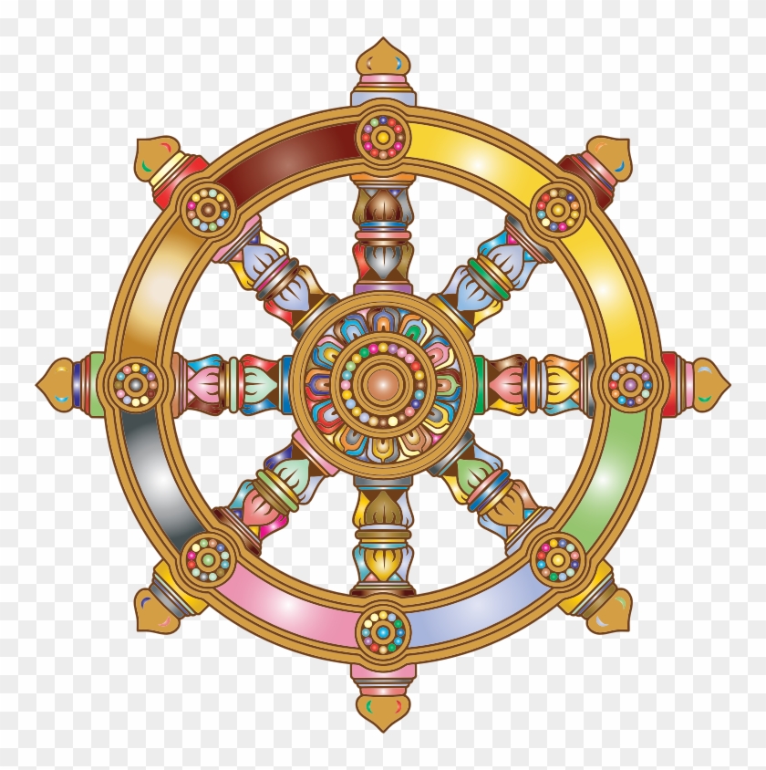 Medium Image Clipartlook - Dharma Wheel Png Transparent Png