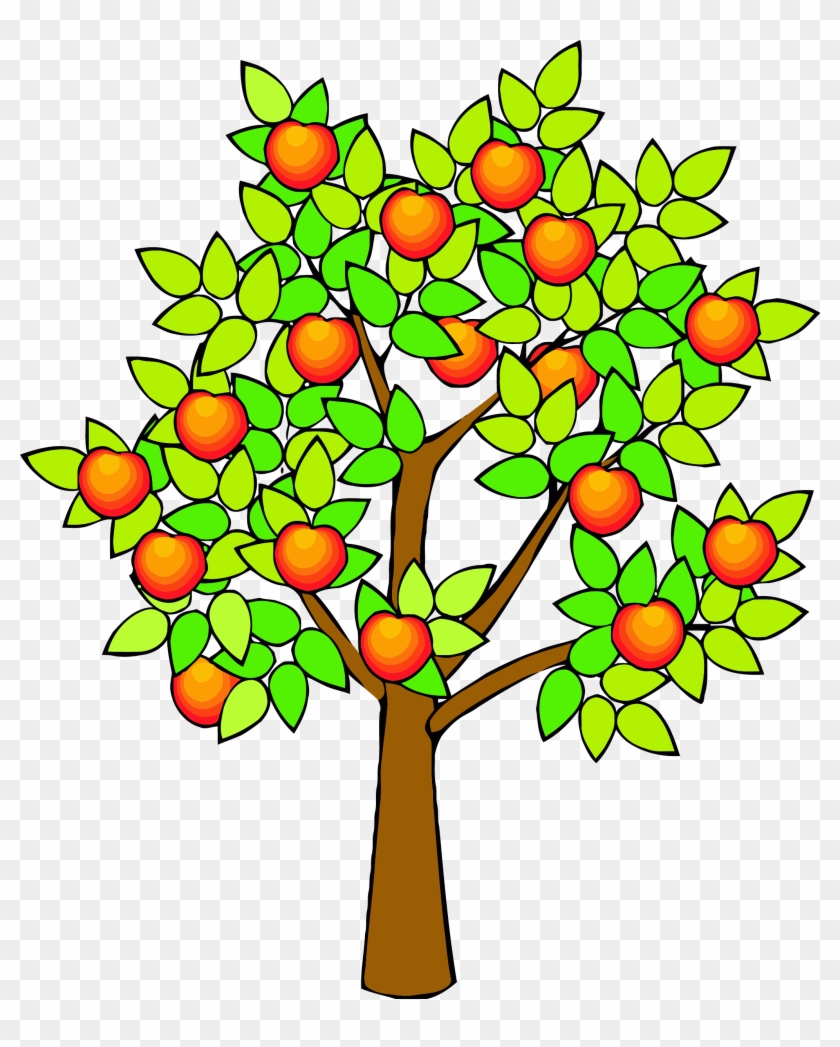 Spring Green Tree Clipart Png - Tree Clipart With Fruits Transparent Png