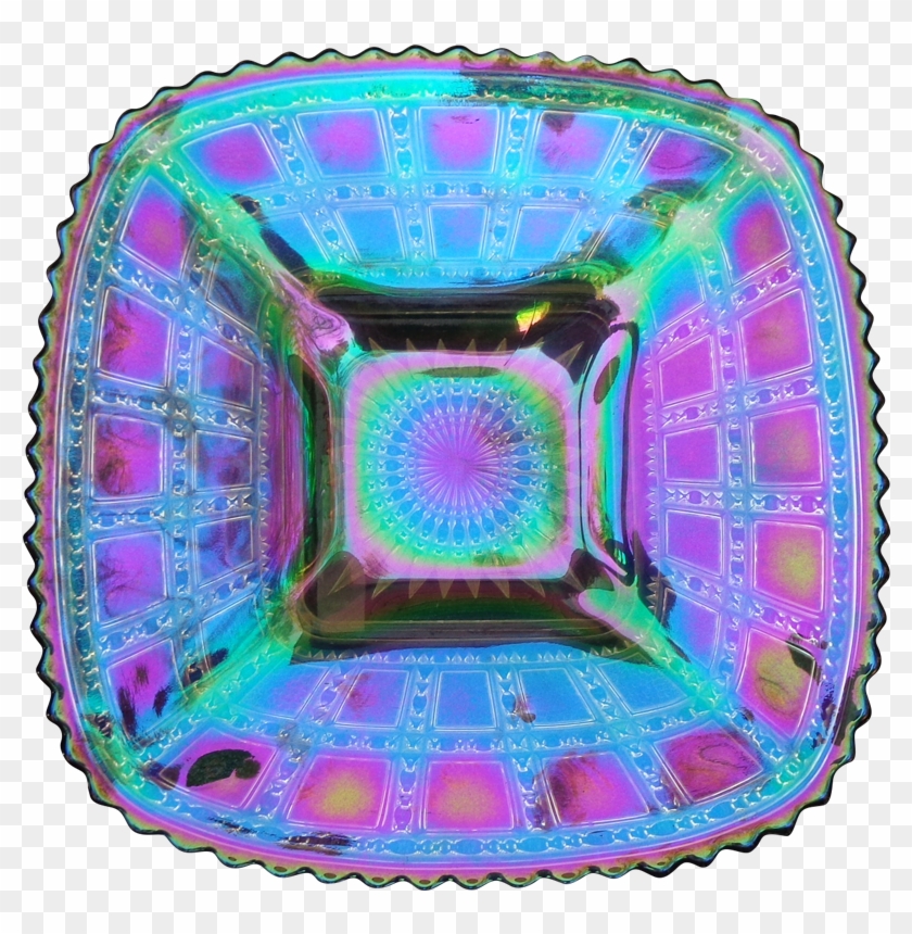 Imperial Frosted Block Clambroth 7" Square Plate - Circle Clipart