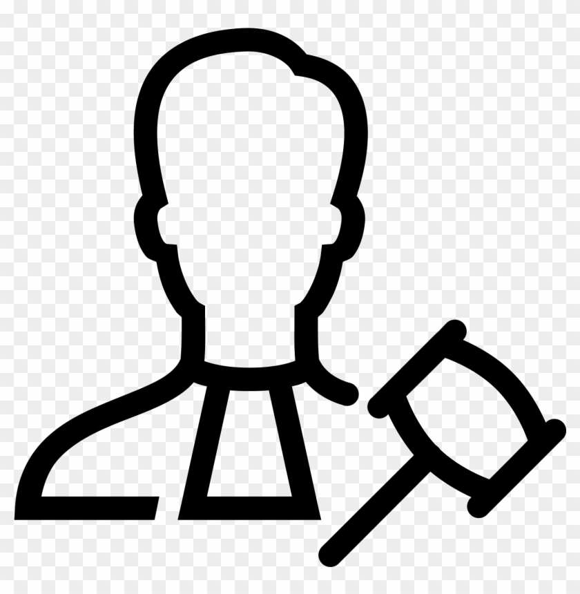 Svg Freeuse Download Court Hammer Drawing At Getdrawings - White Human Icon Png Clipart