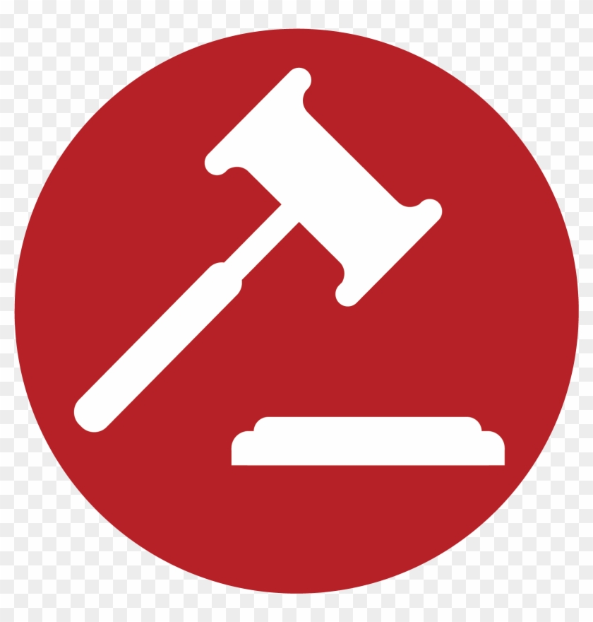 Law Hammer Logo - Sanctions Icon Clipart #5431661