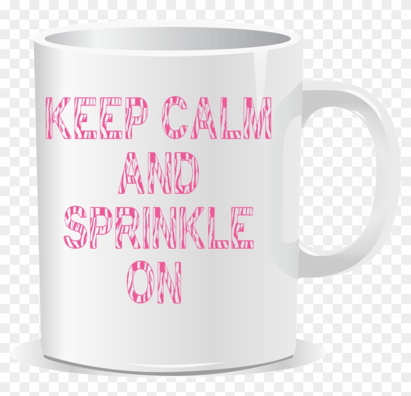 Keep Calm And Sprinkle On Pink Zebra Consultant Coffee - Mug Clipart