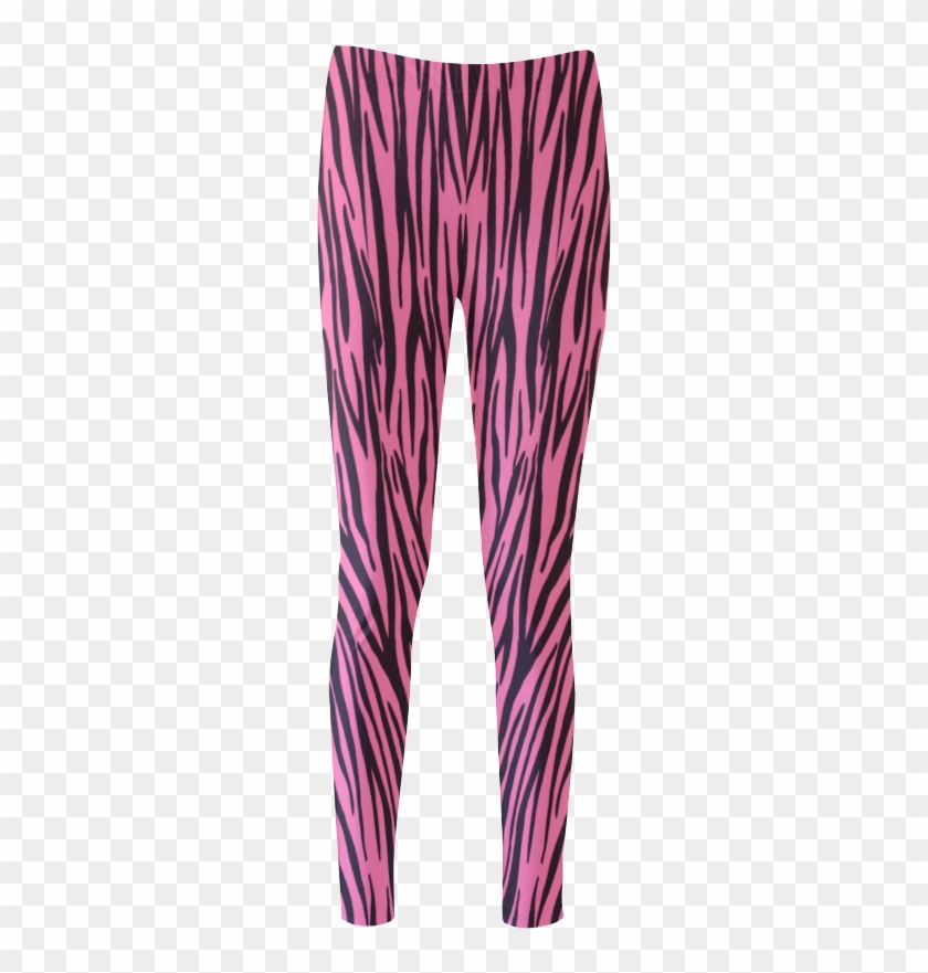 Pale Pink Zebra Stripes Cassandra Women's Leggings - Pajamas Clipart #5432953