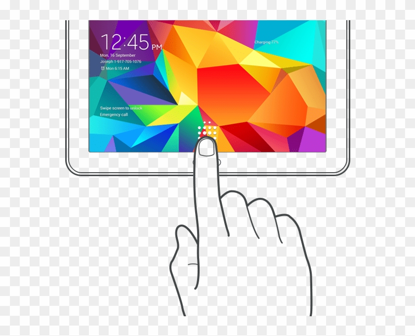 Court Orders Defendant To Provide Fingerprint To Unlock - Tablet Samsung Galaxy Tab 4 10.1 Clipart #5433248