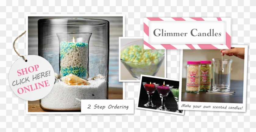 Pink Zebra Glimmer Candle Kit Clipart #5433363