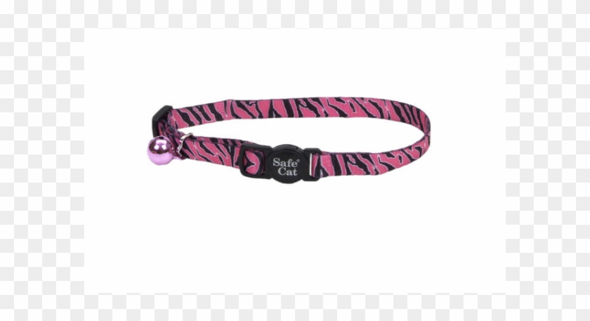 Safecat Fashion Bkwy Collar 12" Pink Zebra - Bracelet Clipart #5433649