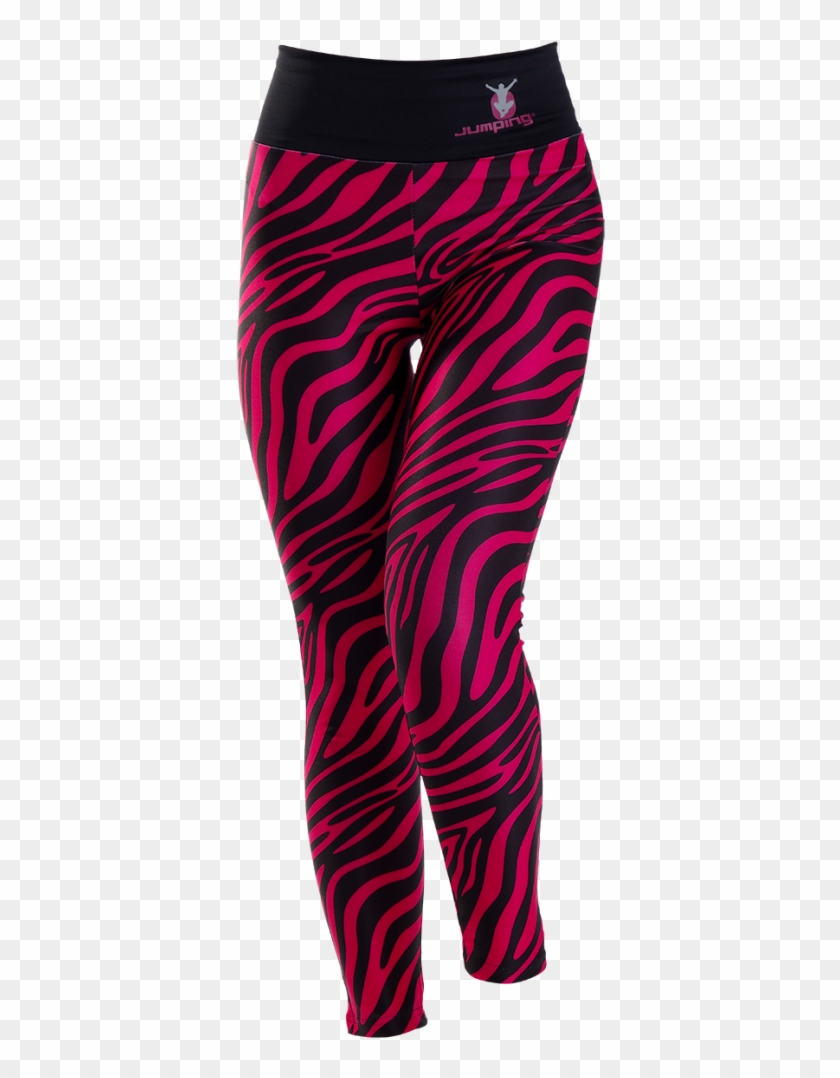 Jumping Leggings With Colored Zebra Pattern - Tights Clipart