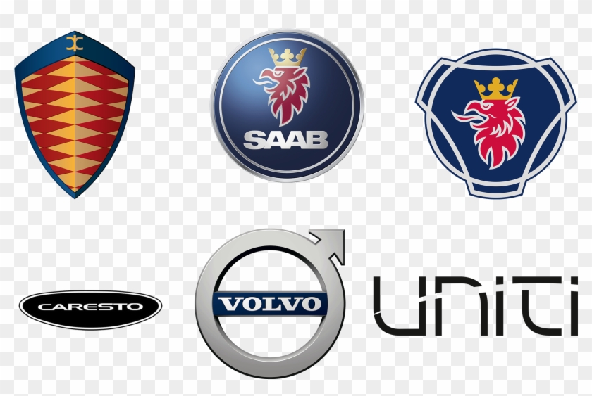 Swedish Car Brands Logotypes - Scania And Saab Logo Clipart #5434572