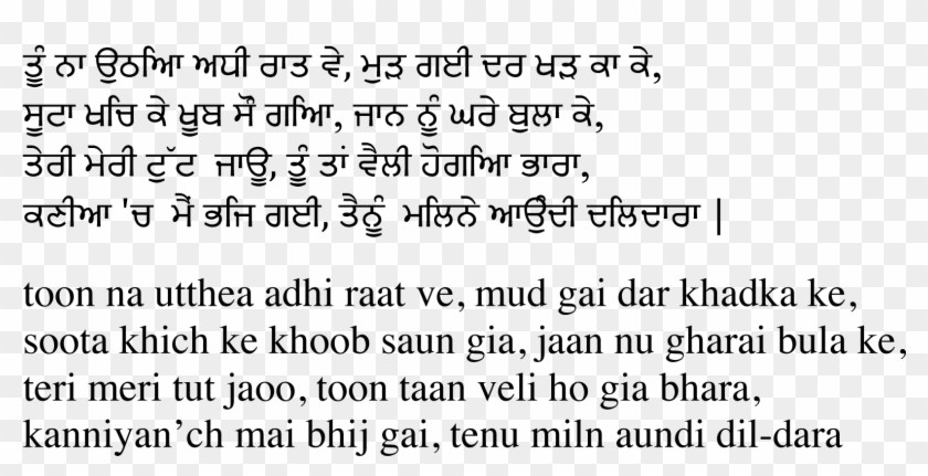 Lyrics To "chitte Suit Te Daag Pe Gia" By Geeta Zaildar - Chitte Suit Te Clipart #5434587