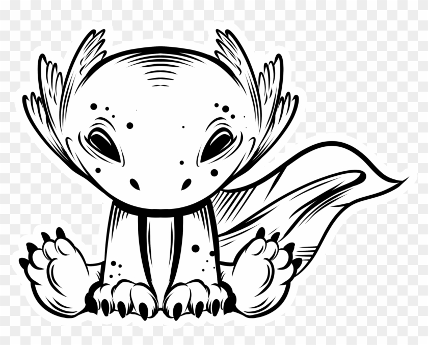 Axolotl - Cartoon Clipart #5434714