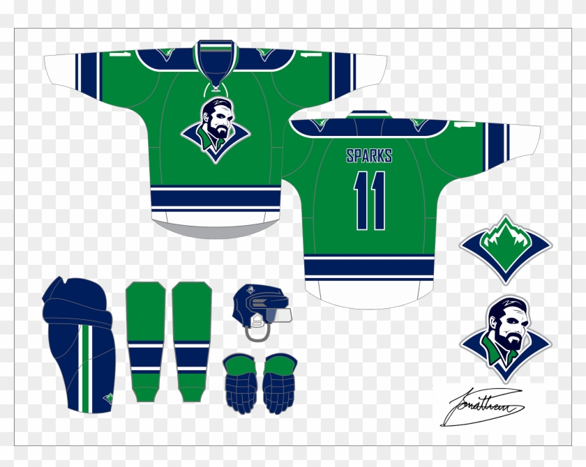 Love The Green Jersey And Lumberjack Logo On The Front - Las Vegas Nhl Team Name Clipart