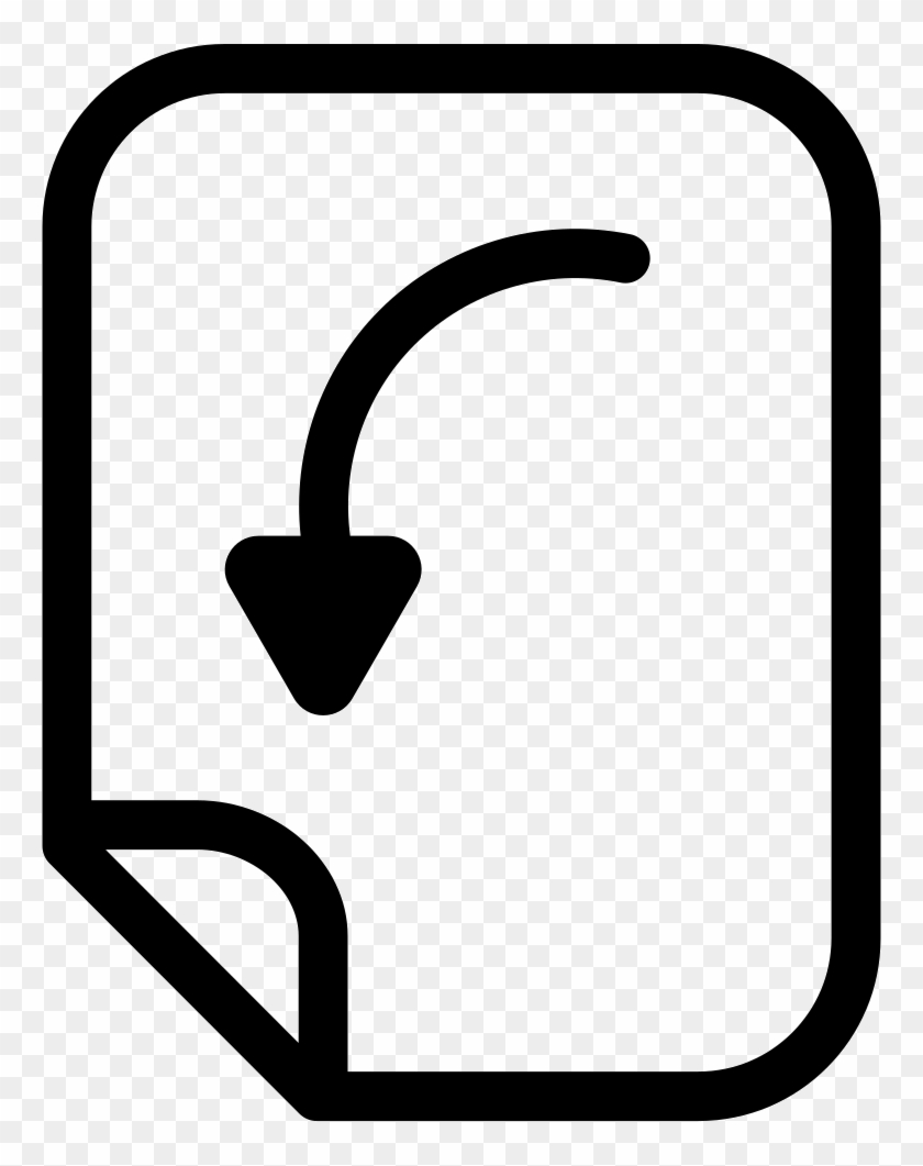 File Rounded Rectangular Symbol With Down Arrow Comments Clipart