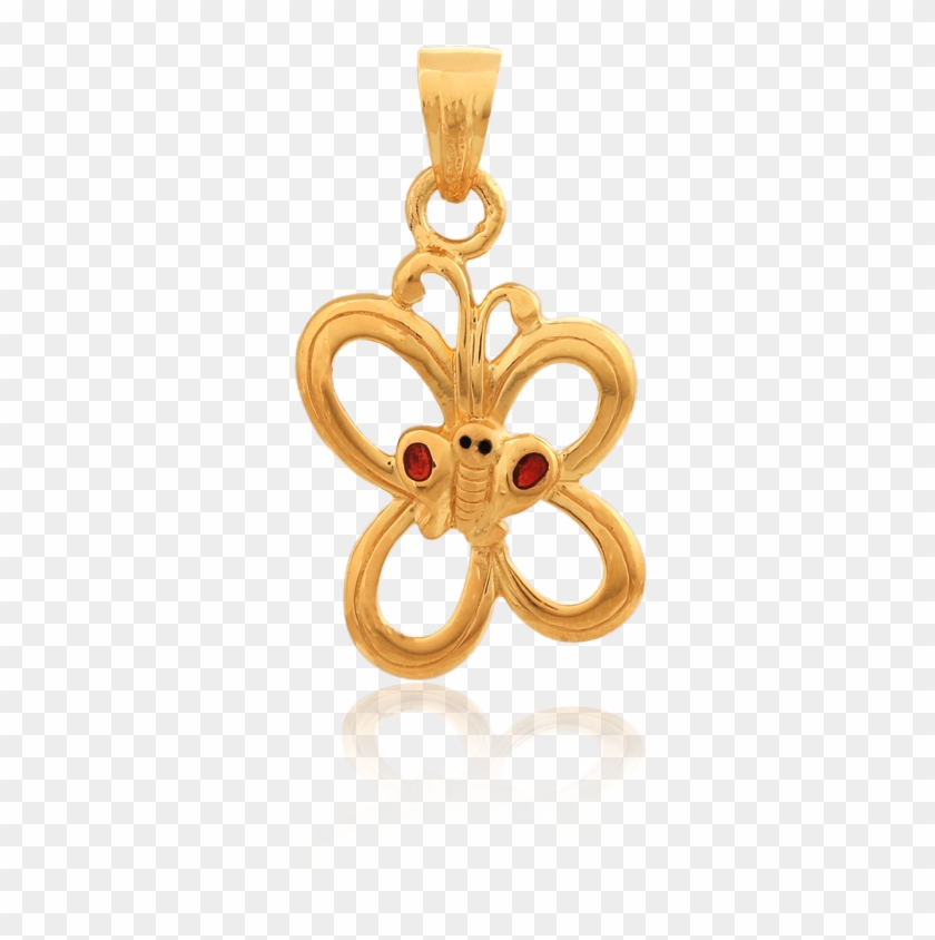 Beautiful Gold Butterfly Pendant - Pendant Clipart #5435747