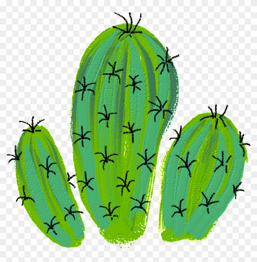 #cactus #desert #plant #green #spins #flower #decoration - Banana Clipart #5436461