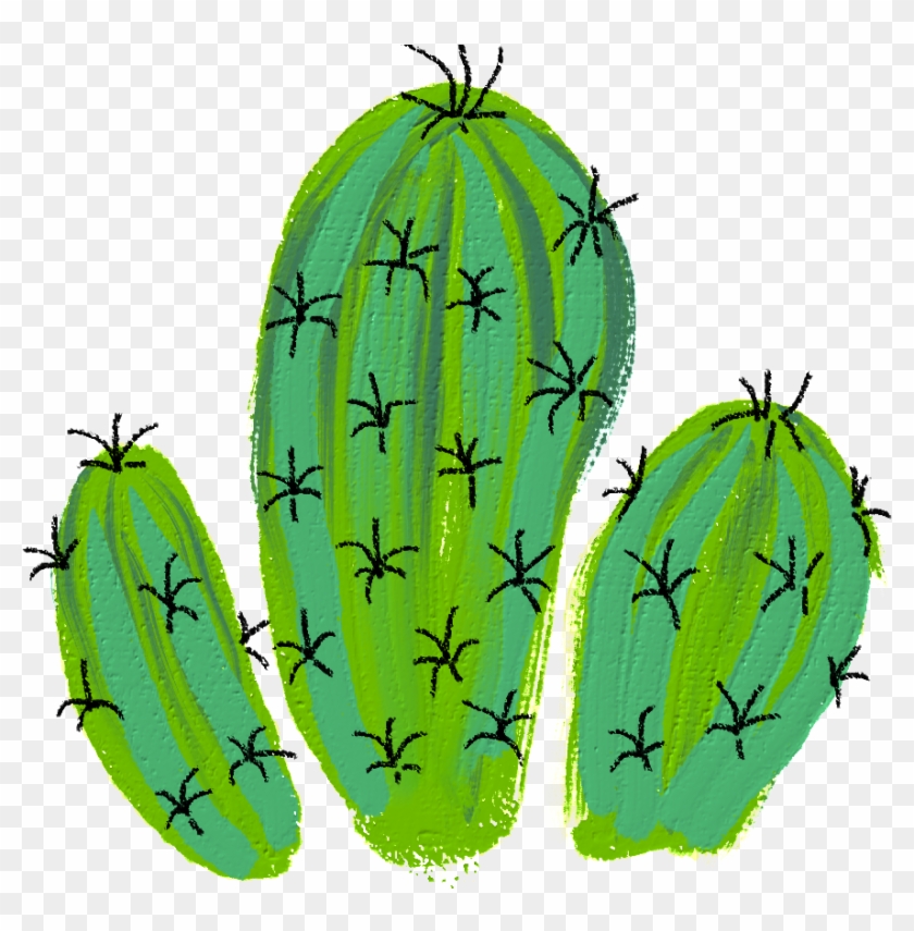 #cactus #desert #plant #green #spins #flower #decoration - Banana Clipart