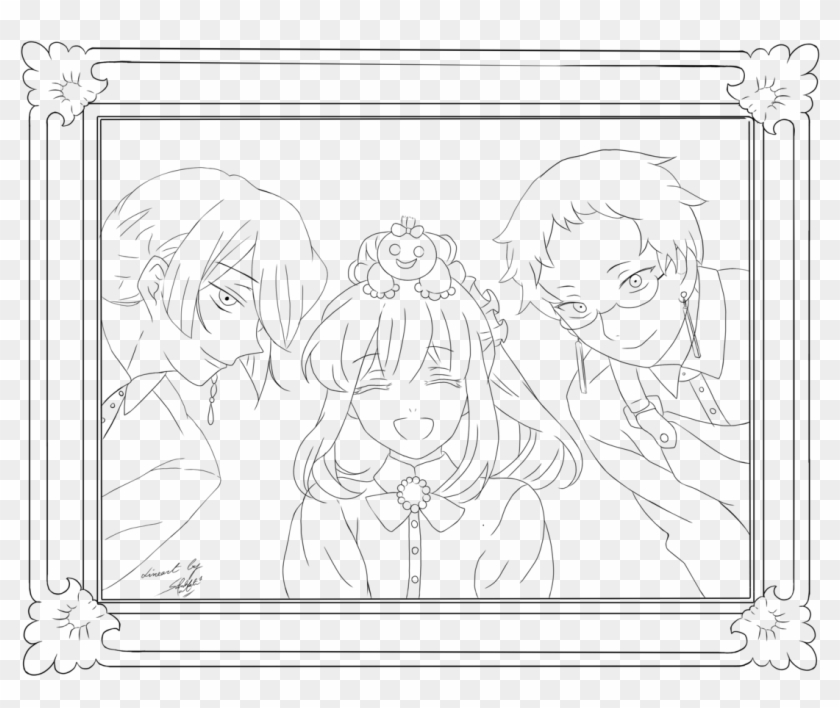 I Did Another Lineart Of The Collab Café Poster - Line Art Clipart #5436828