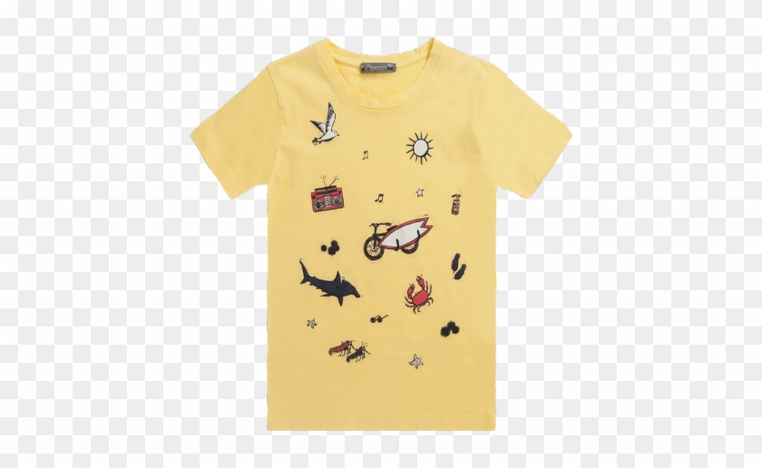 Boys' T-shirt With Silkscreen Print Sunshine Yellow - Earwigs Clipart #5436866