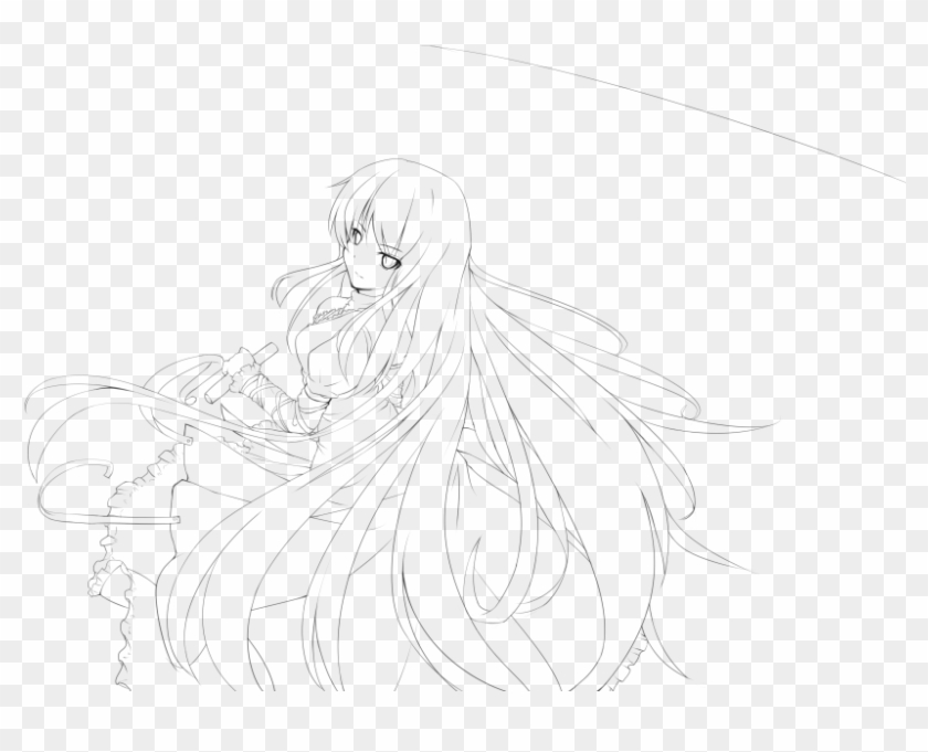 Absurdres Dress Highres Hijiri Byakuren Lineart Long - Line Art Clipart #5437352