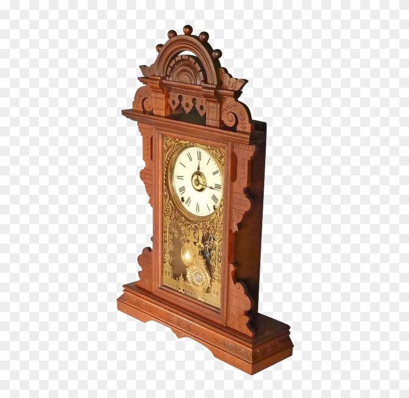Scroll Shelf Clock Transparent Png - Quartz Clock Clipart #5438504