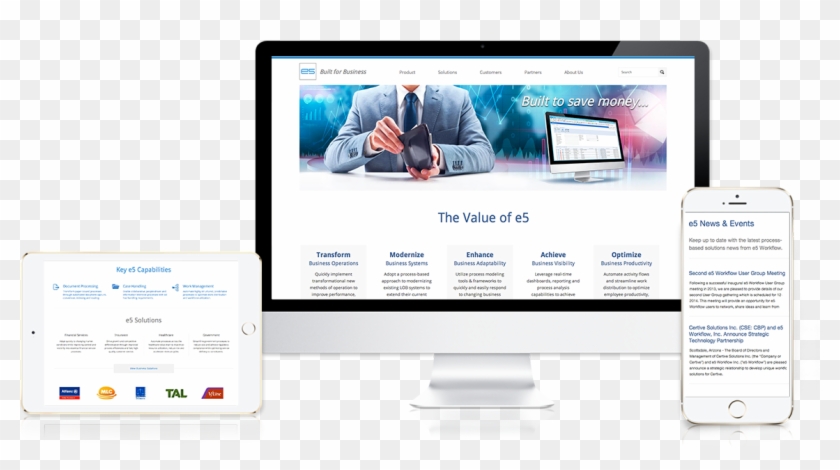 E5 Workflow Business Workflow Website Design By Thought - Online Advertising Clipart