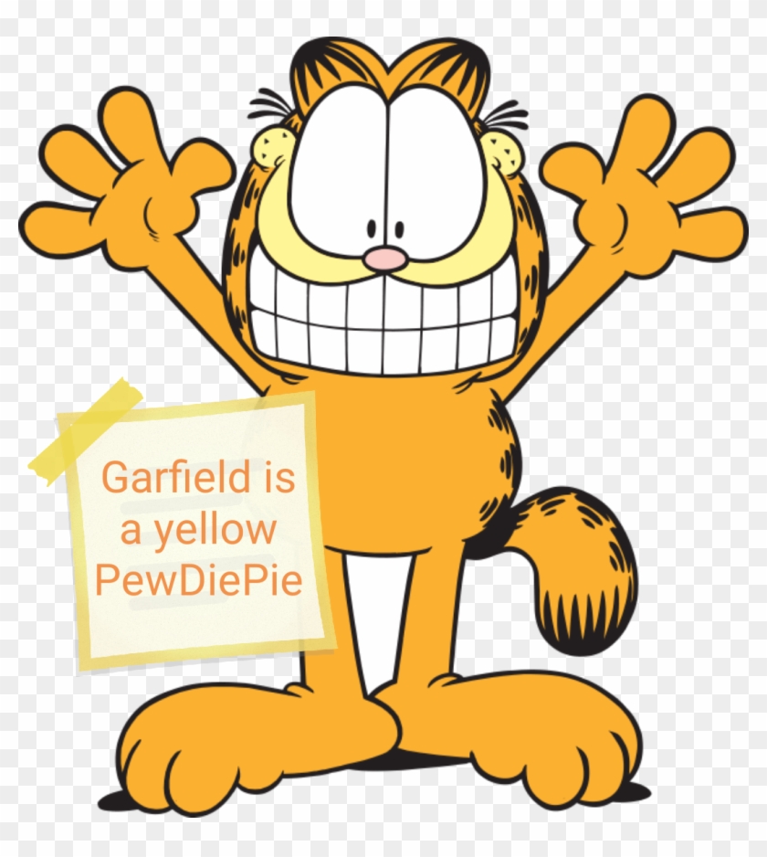 Garfield Is A Yellow Pewdiepie - Garfield The Cat Clipart
