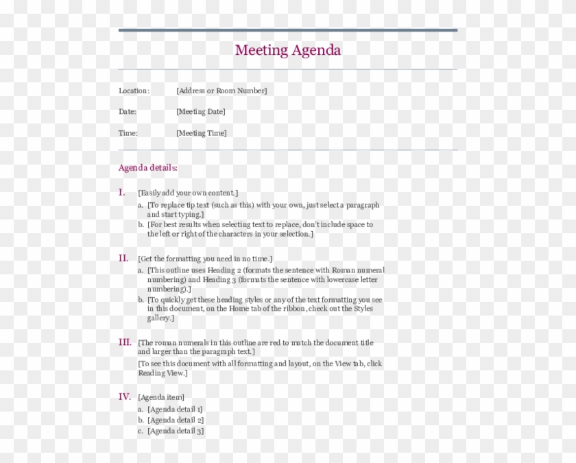 Docx - Agenda Clipart