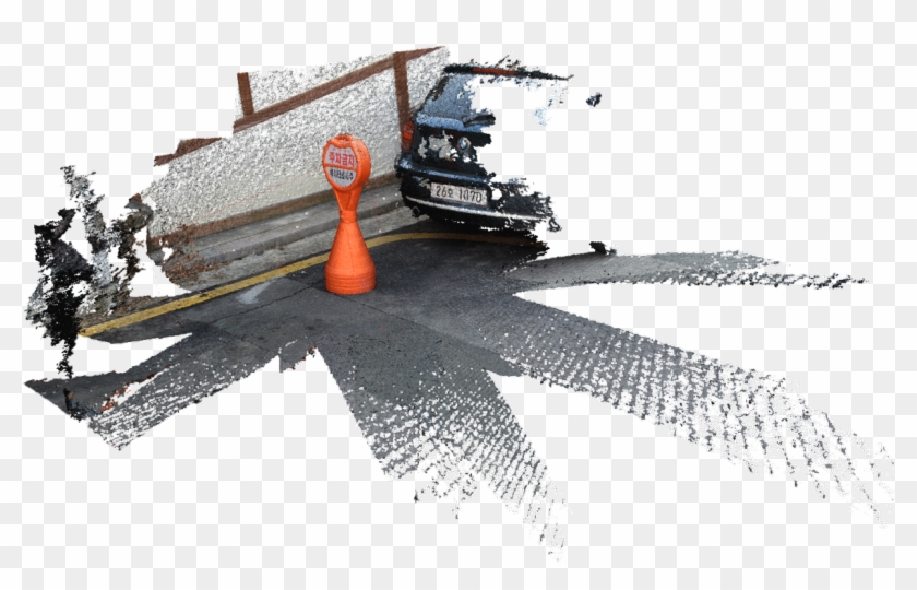 Photogrammetry Generated 3d Pointcloud Model Of A Traffic - Planer Clipart