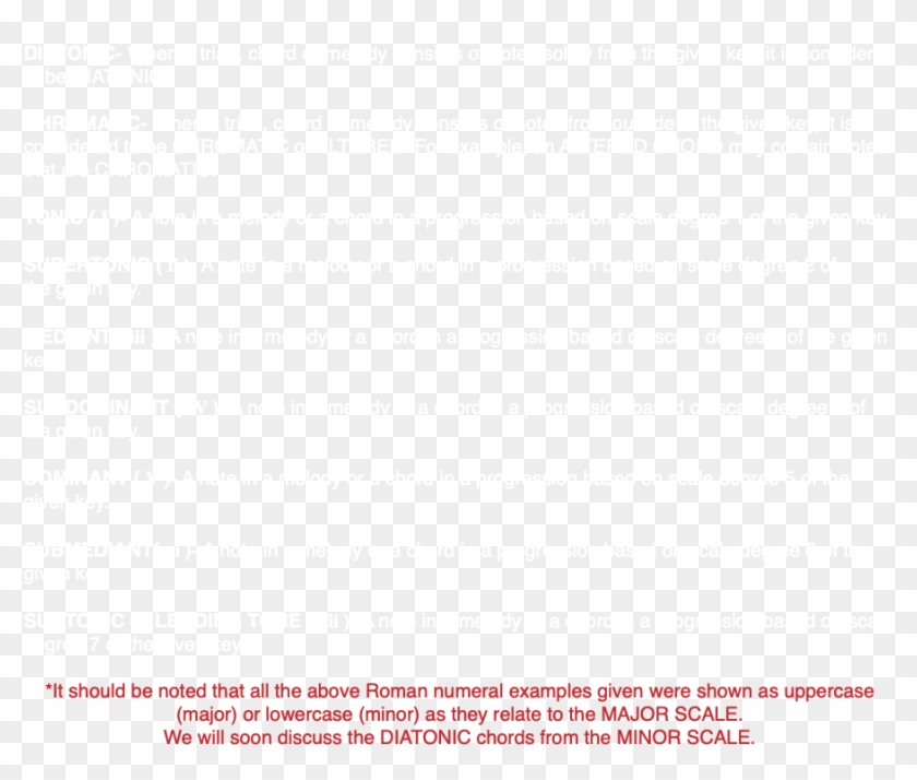 Key Words Diatonic- When A Triad, Chord Or Melody Consists - Colorfulness Clipart